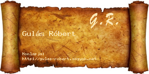 Gulás Róbert névjegykártya